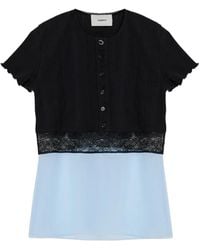 Coperni - Lace-Panelled Blouse - Lyst