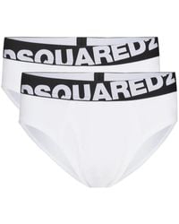 DSquared² - Stretch-Cotton Logo Briefs Set - Lyst