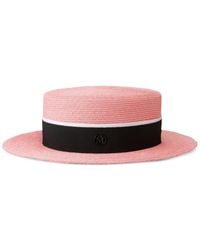 Maison Michel - Sombrero fedora con logo Kiki - Lyst