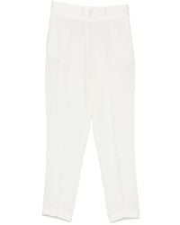 SIMONA CORSELLINI - Pressed-Crease Cropped Trousers - Lyst