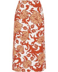 La DoubleJ - Floral-print High-waisted Pencil Skirt - Lyst