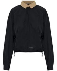 Rethinkit Studios - Contrast-Collar Drawstring T-Shirt - Lyst