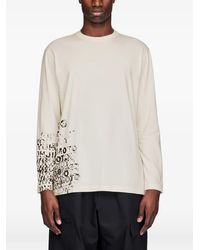 Y-3 - T-Shirt Imprimé À Manches Longues - Lyst