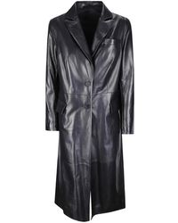 Salvatore Santoro - Leather Single-Breasted Coat - Lyst