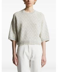 Peserico - Trui Met Chevron Patroon - Lyst