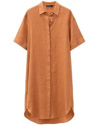Gran Sasso - Short-Sleeve Mini Shirt Dress - Lyst