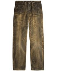 RRL - Distressed-Effect Straight-Leg Trousers - Lyst