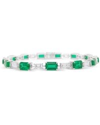 HYT Jewelry - 18K Emerald And Diamond Tennis Bracelet - Lyst