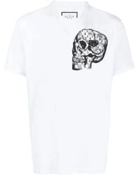 Philipp Plein - Skull-Print Crew-Neck T-Shirt - Lyst