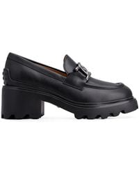 Tod's - Ceinture En Cuir À Boucle Logo - Lyst