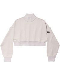 Balenciaga - Cropped-Sweatshirt mit Logo-Applikation - Lyst