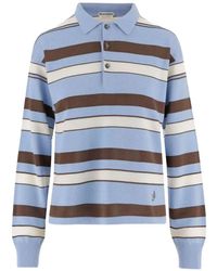 JW Anderson - Striped Long-Sleeve Polo Shirt - Lyst