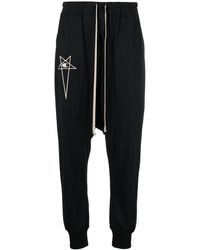 Rick Owens X Champion - Logo-embroidered Drop-crotch Trousers - Lyst