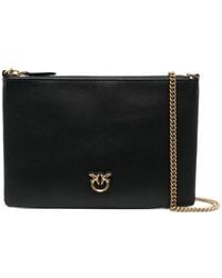 Pinko - Borsa A Tracolla 'Flat Love Bag' Con Patch Logo - Lyst
