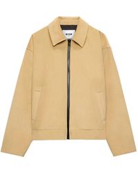 MSGM - Zip-Up Corduroy Shirt Jacket - Lyst