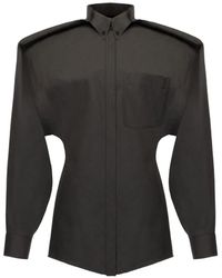 Situationist - Button Balloon Sleeve Shirt - Lyst