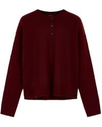 Max Mara - Lisa Henley-Neck Dropped-Shoulder Sweater - Lyst