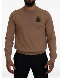 Dolce & Gabbana - Embroidered Logo-Patch Sweater - Lyst