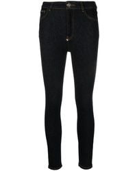 Philipp Plein - Skull Embroidered Logo Skinny Jeans - Lyst