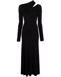 MANURI - Cut-Out Detail Long-Sleeve Dress - Lyst