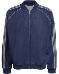 adidas - Three-Stripe Bomber Jacket - Lyst