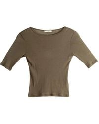 Amomento - Ribbed Elbow-Sleeve Top - Lyst