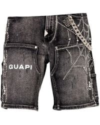 GUAPI - Spiderweb-Motif Rhinestone-Embellished Shorts - Lyst