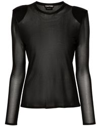 Tom Ford - Semi-sheer Jersey-knit T-shirt - Lyst
