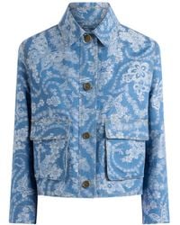 Etro - Denim Jacquard Jacket - Lyst