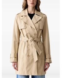 Guess - Double-Breasted Belted Trench Coat - Lyst