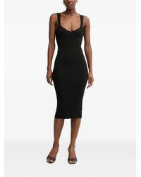 Fracomina - Ribbed-Knit Sleeveless Midi Dress - Lyst