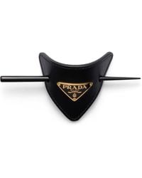 Prada - Leather Hair Clip - Lyst