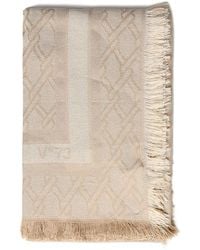 V73 - Sciarpa Jacquard Con Frange - Lyst