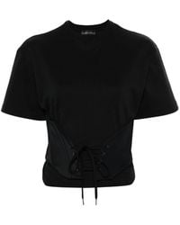 Mugler - T-shirt à design de corset - Lyst