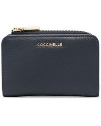 Coccinelle - Small Metallic Soft Leather Wallet - Lyst