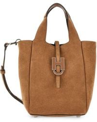 Hogan - Mini Suede Tote Bag - Lyst