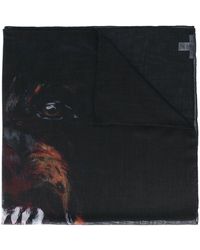 Givenchy Fular estampado con rottweiler - Negro