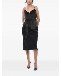 Stella McCartney - Jewel-Embellished Satin Slip Midi Dress - Lyst