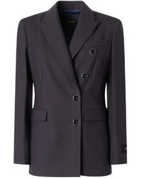 Pinko - Blazer Croisé À Fines Rayures - Lyst