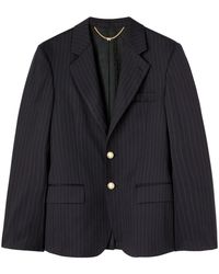 Palm Angels - Pinstripe Wool Single-Breasted Blazer - Lyst