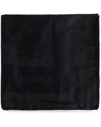 Dolce & Gabbana - Logo-Jacquard Satin Scarf - Lyst
