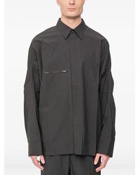 JOE CHIA - Zip-Pocket Long-Sleeve Shirt - Lyst