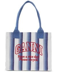 Ganni - Grand sac cabas à rayures - Lyst