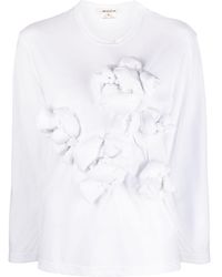 Comme des Garçons - Appliqué-detail Cotton T-shirt - Lyst