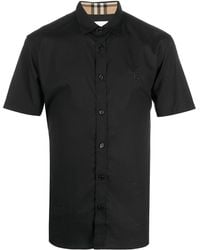 Burberry - Overhemd Met Geruite Afwerking - Lyst