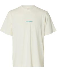SELECTED - Graphic-Print T-Shirt - Lyst