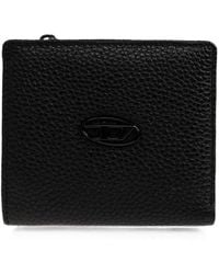 DIESEL - Hissu-Evo Logo-Plaque Bi-Fold Wallet - Lyst