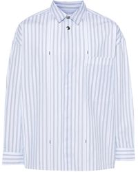 Jacquemus - Chemise Striped-pattern Relaxed-fit Cotton-poplin Shirt - Lyst