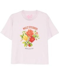 Melt - Floral-Print T-Shirt - Lyst