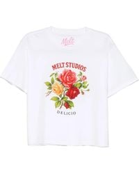 Melt - T-Shirt À Fleurs - Lyst